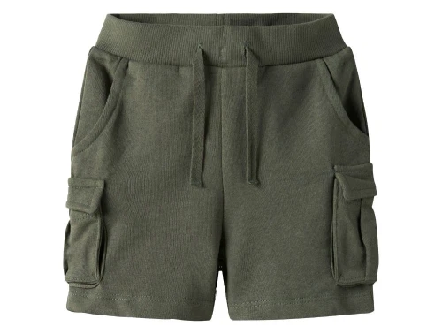 Cargoshorts i støvet olivengrøn sweatkvalitet fra Name It 13240417 dusty olive 